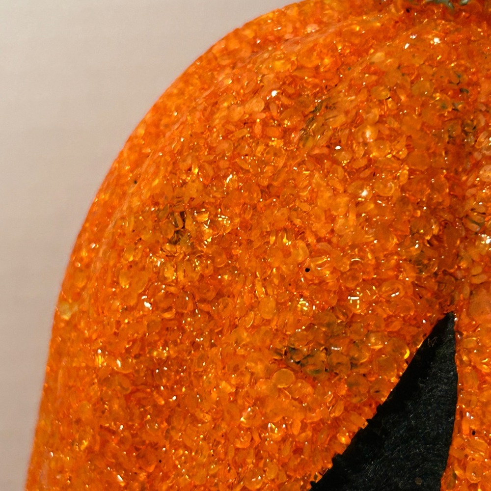 Vintage Kmart Halloween Melted Plastic Popcorn Pumpkin Jack-O-Lantern Light 12" - Picture 7 of 10